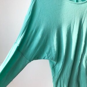 Mint green blouson top